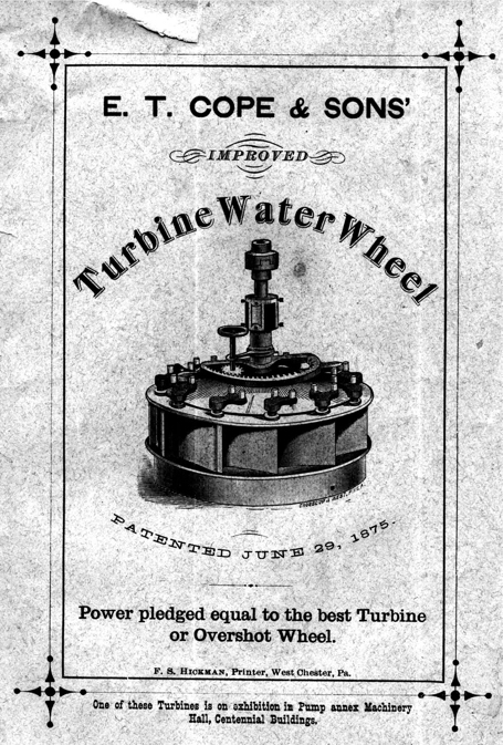 E.T. Cope & Sons Turbine Water Wheel ad